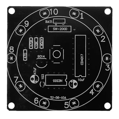 Soldering Practice Kit for Beginners – DIY Electronic Lucky Wheel Game Board, 10-LED Soldering Training Kit with Button Start, STEM Learning Electronics Project for Students & Hobbyists