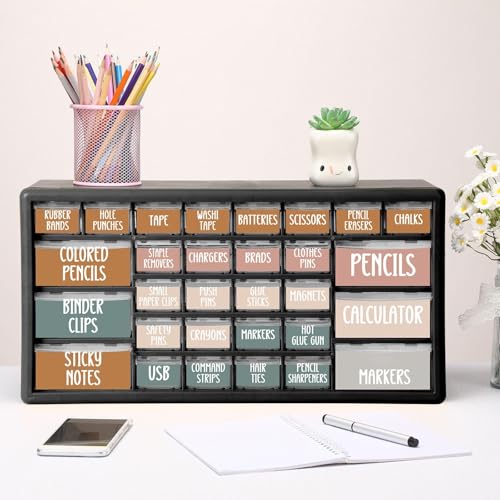Frienda 84 Pcs 4 Sheet Classroom Toolbox Labels for Teacher,Morandi - style: Morandi