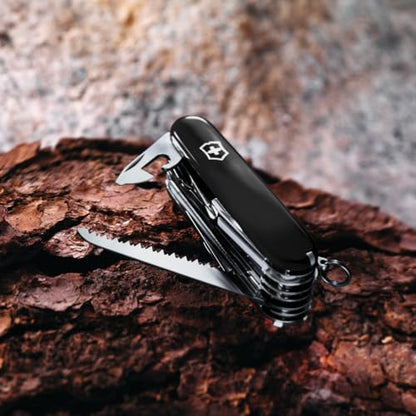 Victorinox Swiss Army Swiss Champ Pocket Knife (Black), 91mm - color: Black, style: SwissChamp