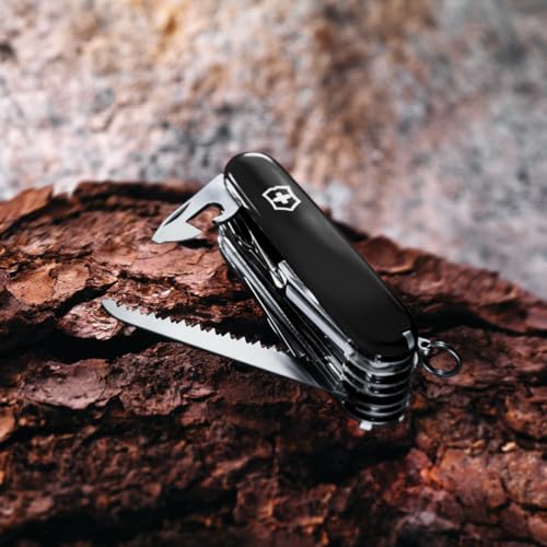 Victorinox Swiss Army Swiss Champ Pocket Knife (Black), 91mm - color: Black, style: SwissChamp