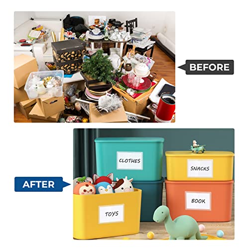 MaxGear 3" x 5" Index Card Holder, 52 Pack Label Holders for Storage Bins - size: 3" x 5", style: 52 Pack