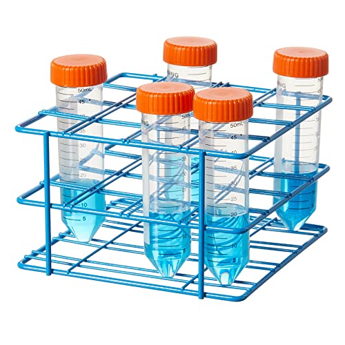 SP Bel-Art Poxygrid Centrifuge Tube Rack; For 50ml Tubes, 16 Places, Blue (F18794-0001) Made in USA - style: 16 Place Tube Rack