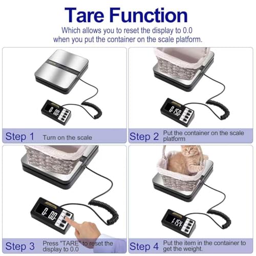 ACCUTECK 8680 High Capacity 150Lbs High Accuracy 0.1OZ Digital Postal Scale with Remote Display, Batteries and USB Cable and AC Adapter Included (Stainless Steel) - color: Stainless Steel