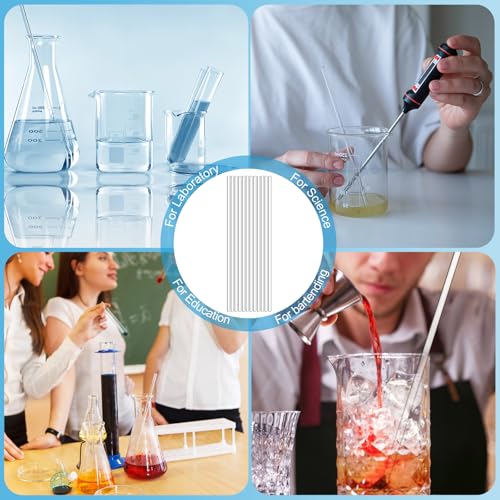 Relaxweex 48 Pcs U Glass Stirring Rods Bulk 12 Inch Length Glass Sticks
