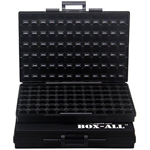 AideTek 2 Sets BOXALLAS 144 Lids ESD Safe SMD IC Chips Organizer Anti-Statics Enclosure - style: 2BOXALLAS