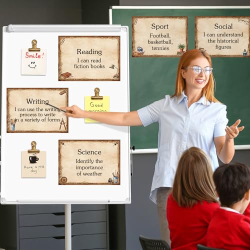 16 Pcs Magnetic Write Wipe Organization Chart, Retro - style: Retro