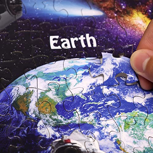 Think2Master Solar System & Space Exploration 500 Pieces with Very Large Pieces Jigsaw Puzzle 13+, Teens, Adults & Families. Great Gift for stimulating Learning About Astronomy. Size: 26.8” X 18.9” - style: Solar System & Space Exploration