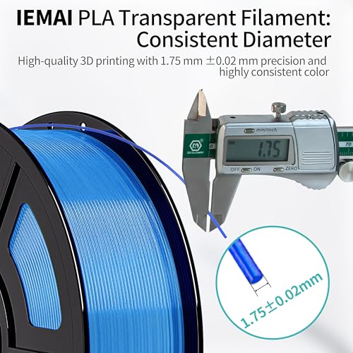 IEMAI HF PLA 3D Printer Filament 1.75mm, High Flow Transparent Filament, ±0.02mm Dimensional Accuracy, Smooth Stable Printing for FDM 3D Printers, PLA Transparent Brown - color: Pla Transparent Brown, size: 1KG