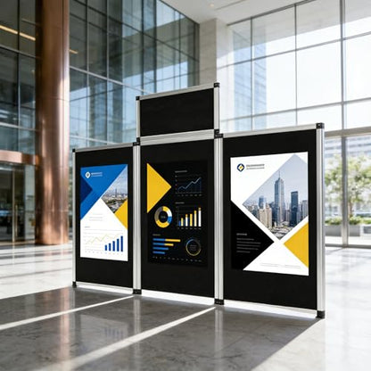 LITTLE TREE 3+1 Panel Trade Show Presentation Board, 70.8" Display Board