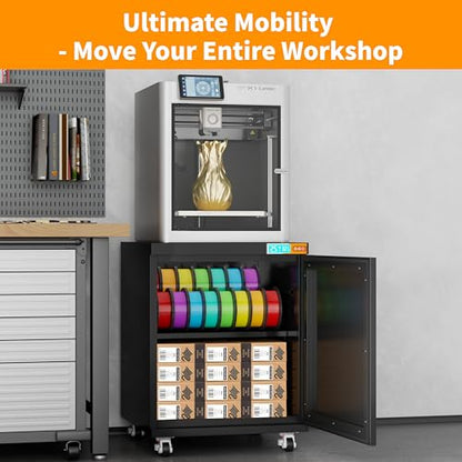 Mobile 3D Printer Stand with Filament Storage & Dehumidifier - color: 3D-LZB