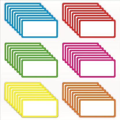 IMAGAME Magnetic Dry Erase Labels, 2" x 4", 48 Pack - size: 2" x 4" With Color Borders
