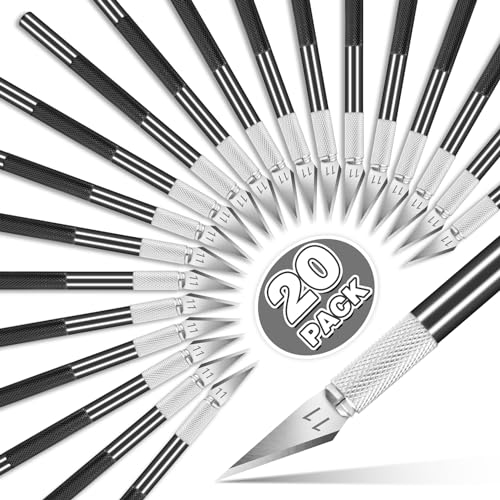 DIYSELF 20 Pack Exacto Knives for Art and Hobby, Black - color: Black, size: 20-Pack