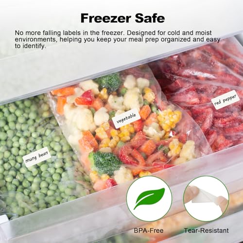 MaxGear 1000 Removable Freezer Labels 1x2 Inch