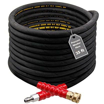 Twinkle Star 25FT Pressure Washer Hose, 3/8 Inch Quick Connect - size: 25 FT Pressure Washer Hose