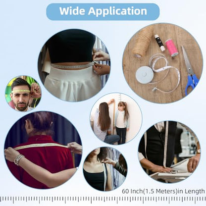 30 Pcs Tape Measure, Measuring Tape for Body 60 Inch, Retractable Tape Measure Fabric Measuring Tape, Retractable Fabric Small Tape Measure for Sewing Tailor Medical Craft Cloth