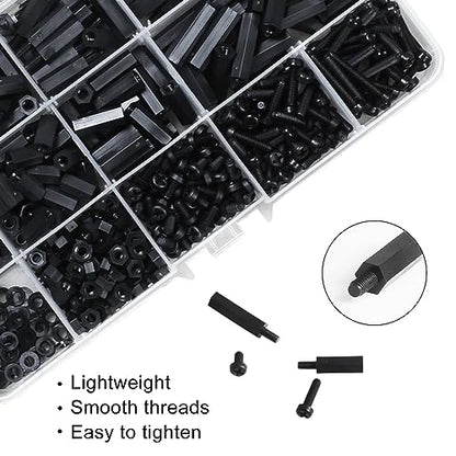 Meafeng 600PCS M3 Male Female Nylon Hex Spacer Standoffs Screws Nuts