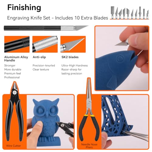 73Pcs 3D Printer Tool Kit-3D Printer Accessories for Bambu Lab, Kobra, etc