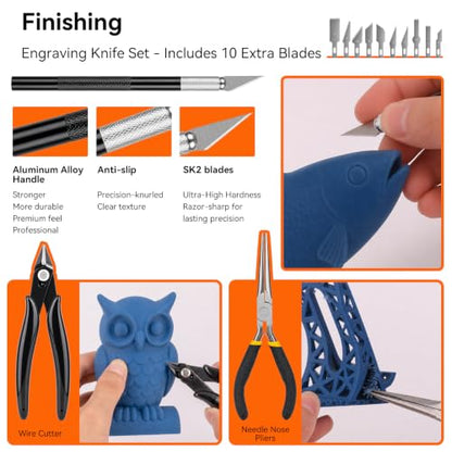 73Pcs 3D Printer Tool Kit-3D Printer Accessories for Bambu Lab, Kobra, etc