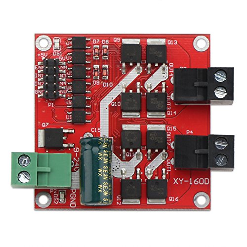 DROK DC Motor Driver 2pcs, L298 Dual H Bridge Motor Speed Controller DC 6.5V-27V 7A PWM Motor Regulator Board 12V 24V Electric Motor Control Module Industrial 160W with Optocoupler Isolation - style: 160W/Pack of 2