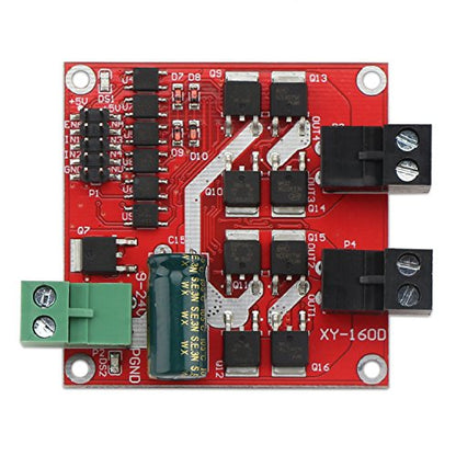 DROK DC Motor Driver 2pcs, L298 Dual H Bridge Motor Speed Controller DC 6.5V-27V 7A PWM Motor Regulator Board 12V 24V Electric Motor Control Module Industrial 160W with Optocoupler Isolation - style: 160W/Pack of 2