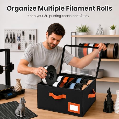 CONNOO Filament Storage Box, 2 Pack with Desiccants for PLA, PETG, TPU