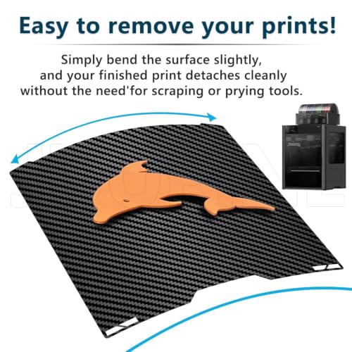 PEO PET For Bambu Lab H2C A2L Build Plate 335x325mm Double Sided Printing H2C Build Plate Carbon Fiber+Diamond Smooth Build Plate Easy Bend Removal TPU/PETG/PLA Filaments For Bambu Lab A2L Accessories - color: PEO+PET