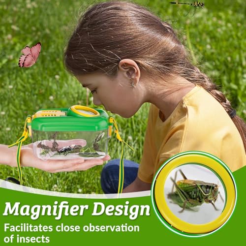 Biggun 2 Set Bug Catcher for Kids Ages 3-10 Explorer Toys Birthday Gift - color: Green
