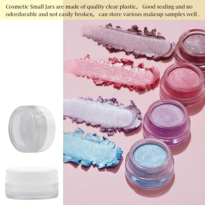50 Pcs Makeup Sample Containers 3g/5g Sample Containers with Lids Tiny Sample Jars for Skincare Cream Lotion Jewelry Beads DIY Crafts Travel (FZG/5g/Bai) - color: white, size: 5g