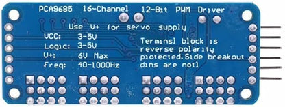 PCA9685 16 Channel 12-bit PWM Servo Motor Driver I2C Module Robot