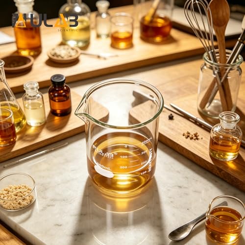 ULAB Scientific Glass Beaker Set, Vol.100ml, Shot Glass, 3.3 Borosilicate Griffin Low Form with Printed Graduation, Pack of 6, UBG1014 - style: Vol.100ml,Pack of 6