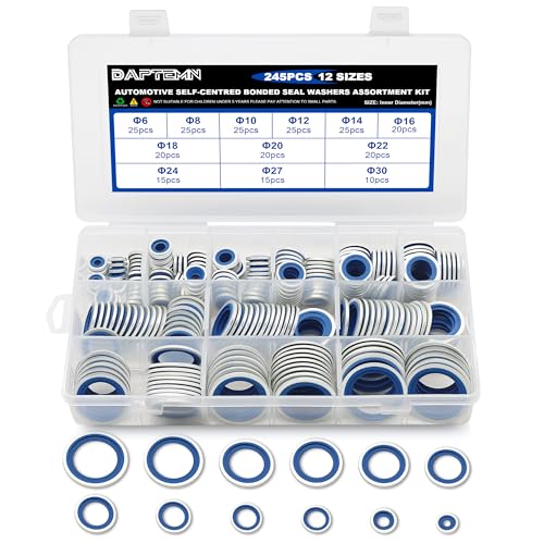 245PCS Metric Bonded Seal Dowty Washer Seal Gasket Crush O-Rings - color: 245PCS Blue Seal Washers