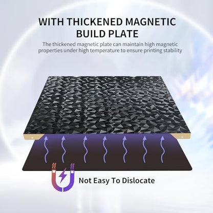 IdeaFormer-3D PEO PEI Magnetic Build Plate For Creality K1/K1 SE/K1C 235x235mm, Diamond PEO Textured PEI Spring Steel Bed Plate for Ender 3 S1/Ender 3 S1 Pro/Ender 5 S1/Ender 3 V3 SE/KE/Ender 3 V2/Neo - color: Textured Gold PEI+Diamond PEO