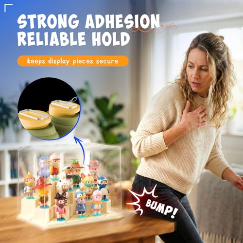Large Mounting Putty with Pull Tab,Clear Removable Double Sided Adhesive Dots, Museum Stick Tack for Display Poster Hanging Wall Decor & Crafts, 98 Pcs 0.6" x 1.38" - size: 0.6" x 1.38" / 15x35mm / 98Pcs