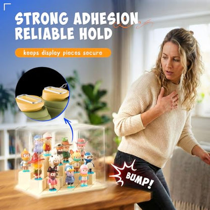 Large Mounting Putty with Pull Tab,Clear Removable Double Sided Adhesive Dots, Museum Stick Tack for Display Poster Hanging Wall Decor & Crafts, 98 Pcs 0.6" x 1.38" - size: 0.6" x 1.38" / 15x35mm / 98Pcs