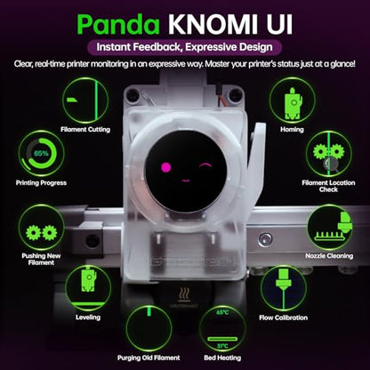 BIGTREETECH Panda Knomi+Plastic Shell Toolhead Screen Kit for Bambu-Lab - style: Panda Knomi+Plastic Shell