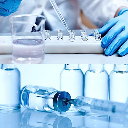 100 Pack Glass Vials Clear Glass Headspace Vial with Plastic-Aluminum Flip Caps, Rubber Stoppers and Label Papers, Small Glass Lab Vials 2ml - size: 2ml-100pcs