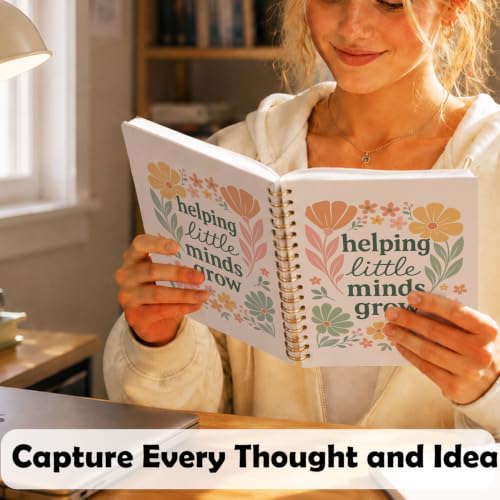 Teacher Gifts Hardcover Spiral Notebook Journal for Women,A5 - color: Helping Little Minds Grow