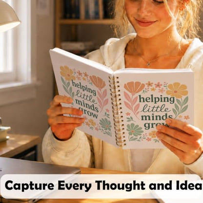 Teacher Gifts Hardcover Spiral Notebook Journal for Women,A5 - color: Helping Little Minds Grow