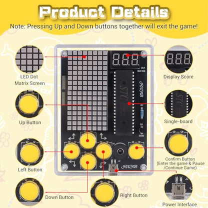 PEMENOL 7-in-1 DIY Game Soldering Kit, Interactive STEM Electronics Project
