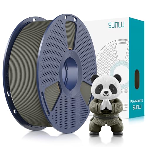 SUNLU 1KG PLA Matte 3D Printer Filament 1.75mm, Matte Clay - color: Clay, size: 1KG