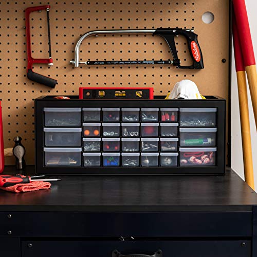 IRIS USA 26-Drawer Teacher Toolbox, 2 Pack, Craft Storage Drawers, Black - color: Black, size: 26 Drawer - 2 Pack