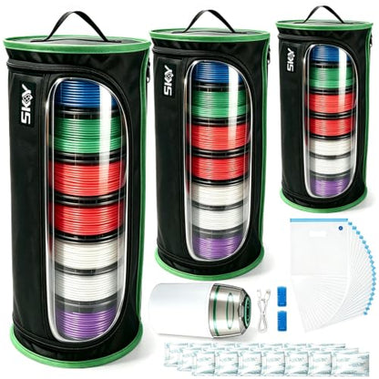 SKOUPHY 3D Printer Filament Storage Handbag-3PCS, Comes with Vacuum Bag Set, 18 roll Capacity - size: Handbag-3P