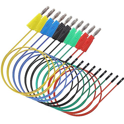 Sumnacon 10 Pcs Stackable Banana Plug to Breadboard Female Jumper Wire