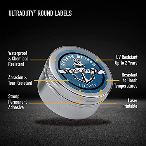 Avery UltraDuty GHS Labels, Waterproof, 3" White Round Labels, 600 Total, Use with Laser Printers - size: 3", style: 600 labels