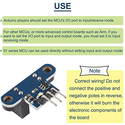 5PCS IR Infrared Slotted Optical Optocoupler Speed Measuring Sensor Module 3.3-5V for Arduino Also for Smart Robot Car Speed Measurement with Dupont Wire