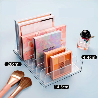 Clear Eyeshadow Makeup Organizer 2Pcs, 8Slot Acrylic Desk Organizer - color: 8-Sections