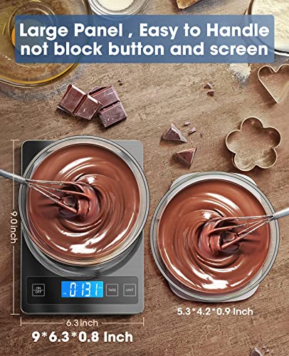 Nicewell 22lb Kitchen Food Scale Grams and Ounces for Cooking Baking - color: Grey