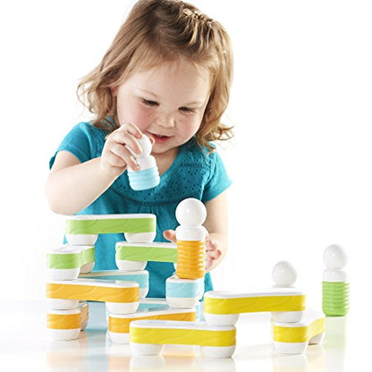 Guidecraft Grippies Links - 24 Piece Set, Stem Soft Grip Magnetic Building Toy for Toddlers - style: Links - 24 pc. set