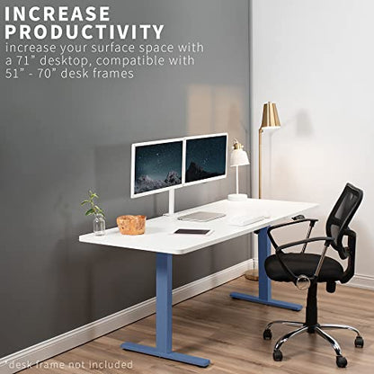 VIVO White 71 x 30 in Table Top, DESK-TOP72-30W - color: White