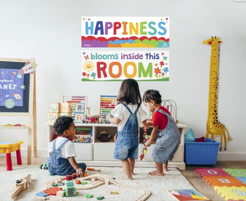 Sproutbrite 2 Pack 13.5” x 39” Educational Posters Set - Teachers Posters - color: Bold